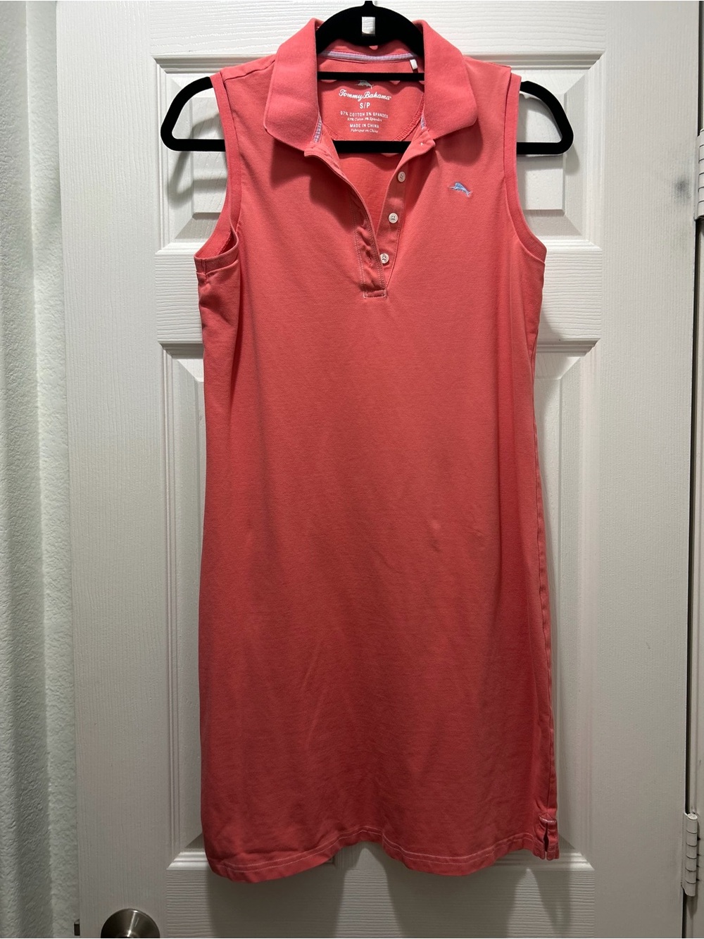 🌴☀️Tommy Bahama Tennis Golf Classic Prep Coral Sleeveless Polo Dress🌴☀️